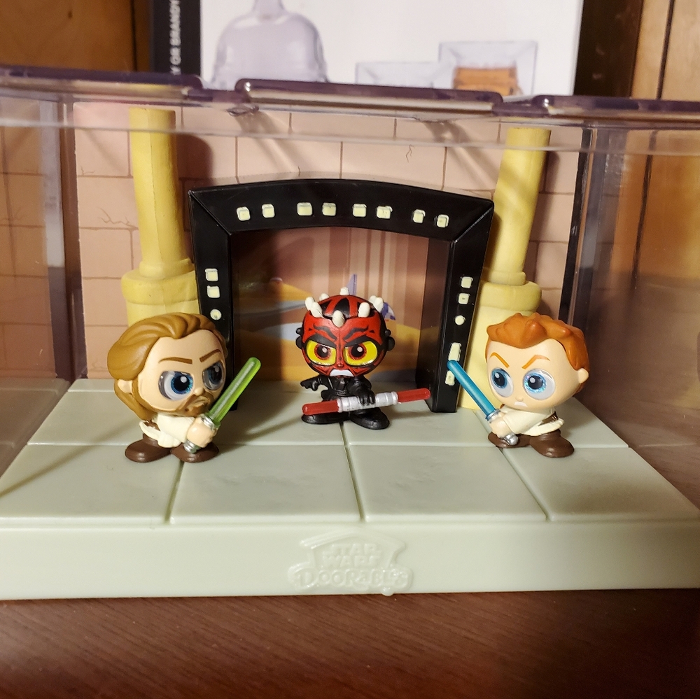 Star Wars DOORABLES Movie Moments w/ Qui-Gon, Obi-Wan, and Darth Maul **NEW** #3
